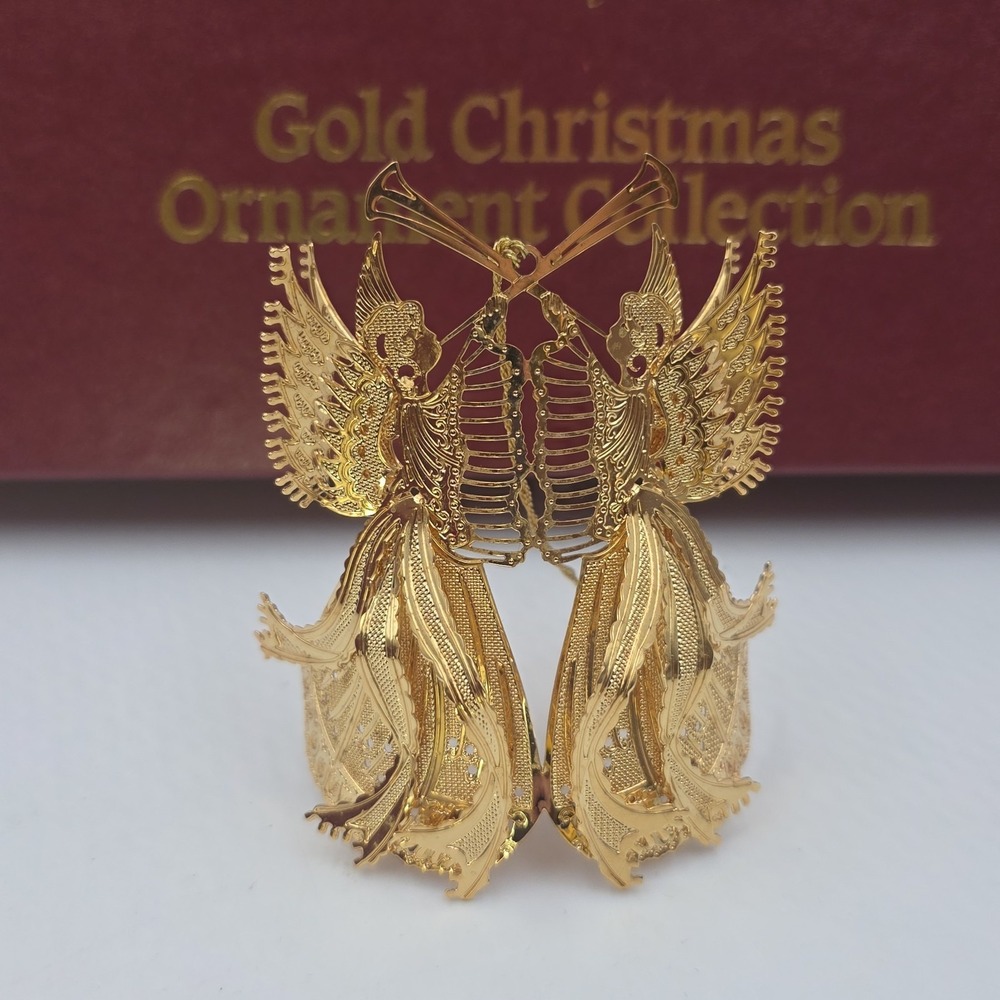 1997 Danbury Mint 23KT Gold Plated Christmas Ornament Collection Set 11 Box 3D - Picture 4 of 15